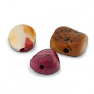 Natural stone nugget beads Jaspis 6-9mm Multicolour red orange